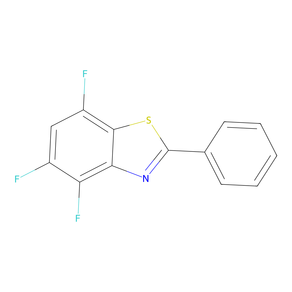 4,5,7-Trifluoro-2-phenylbenzo[d]thiazole molecular structure, CAS 104315-38-0