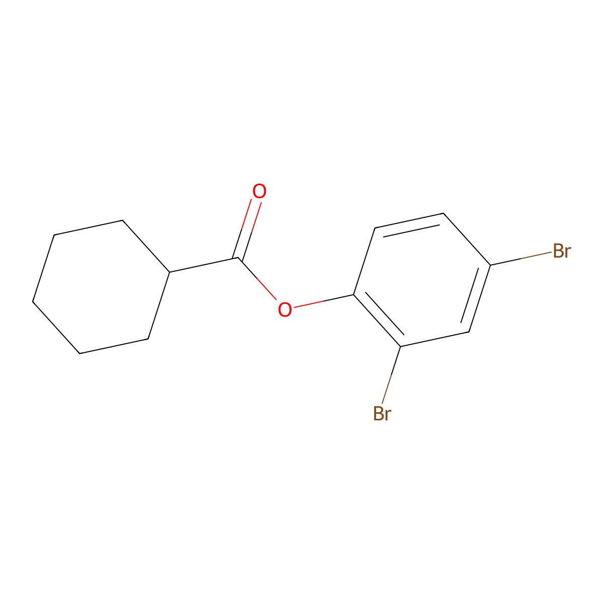 2,4-Dibromophenyl cyclohexanecarboxylate molecular structure, CAS 104316-40-7