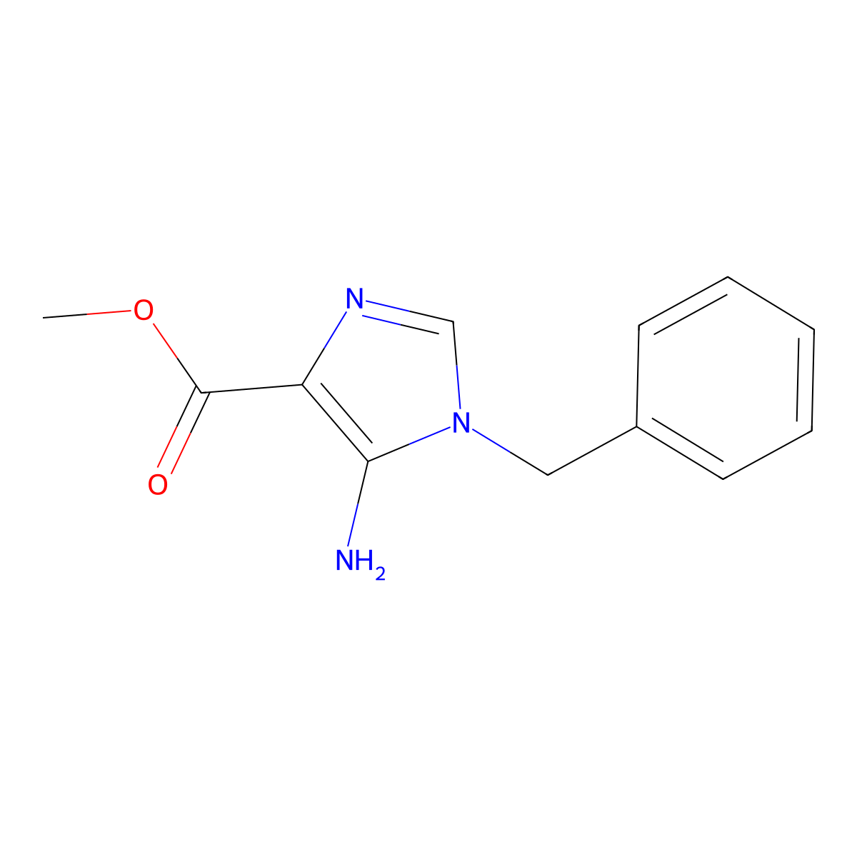 Methyl 5-amino-1-benzyl-1H-imidazole-4-carboxylate molecular structure, CAS 104316-76-9