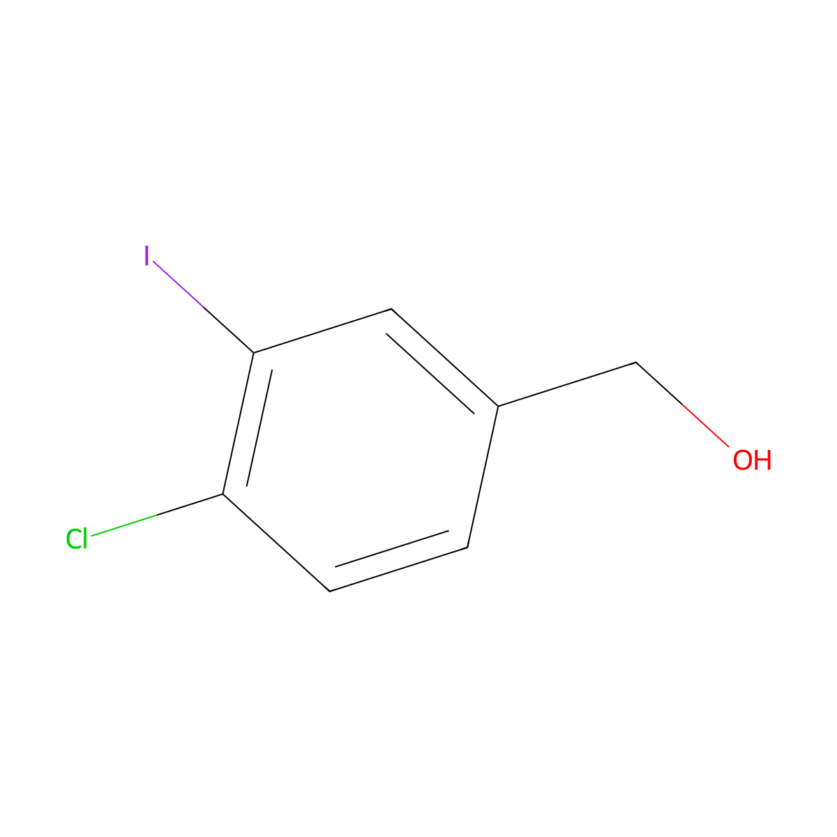 (4-Chloro-3-iodophenyl)methanol molecular structure, CAS 104317-95-5