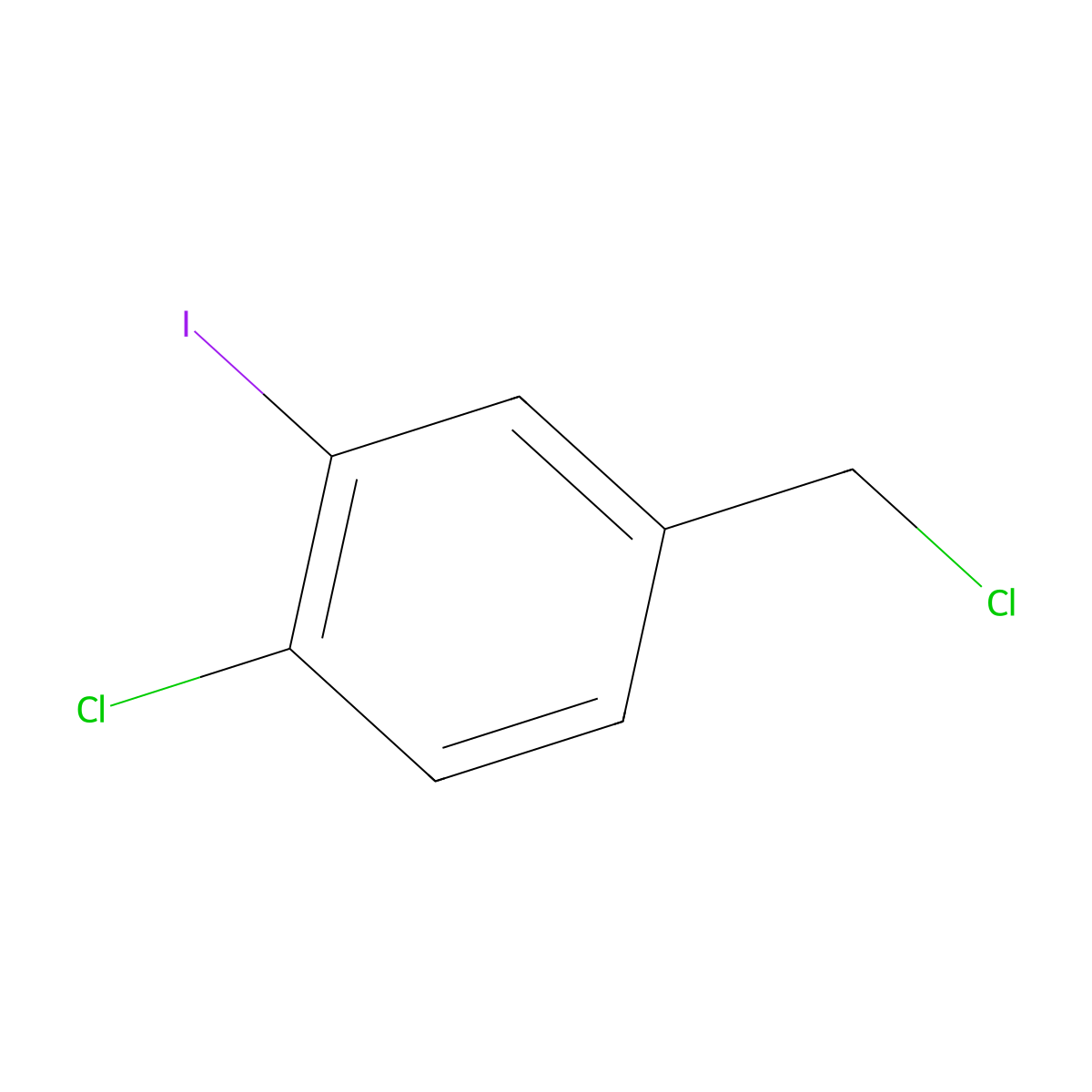 4-Chloro-3-iodobenzyl chloride molecular structure, CAS 104317-96-6