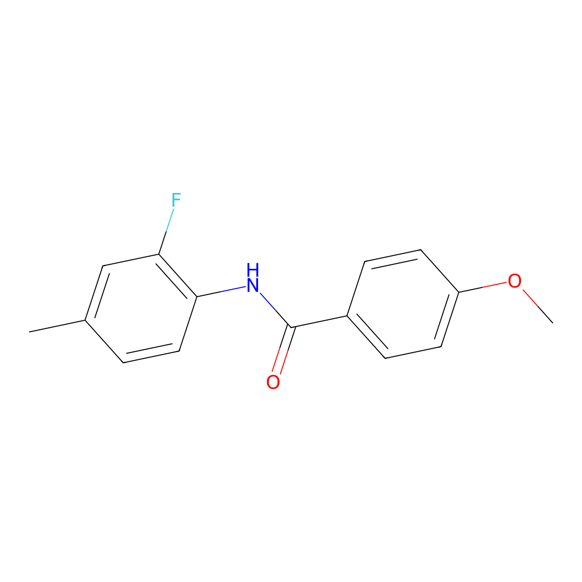 N-(2-fluoro-4-methylphenyl)-4-methoxybenzamide molecular structure, CAS 1043195-34-1