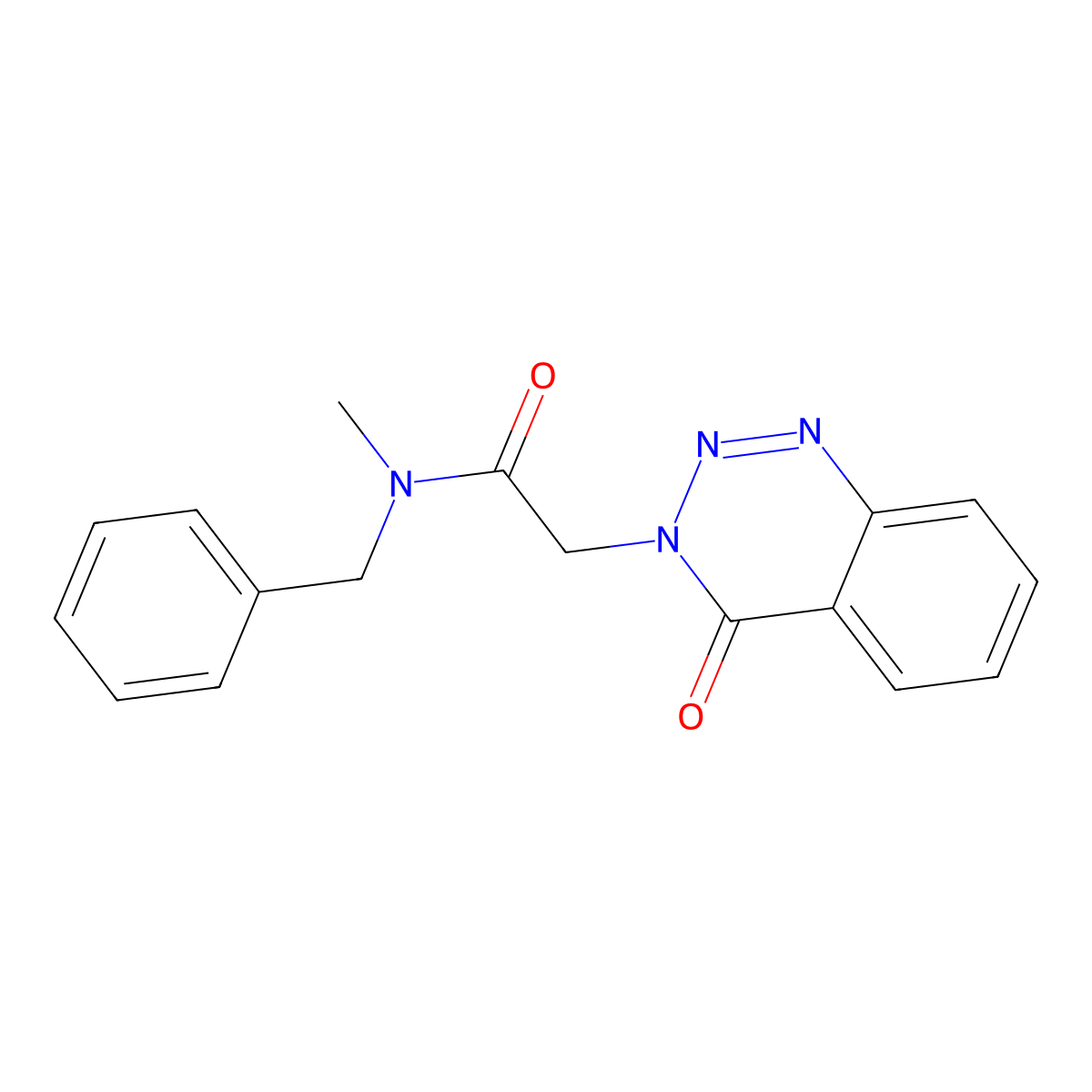 N-benzyl-N-methyl-2-(4-oxo-1,2,3-benzotriazin-3(4H)-yl)acetamide molecular structure, CAS 1043204-06-3