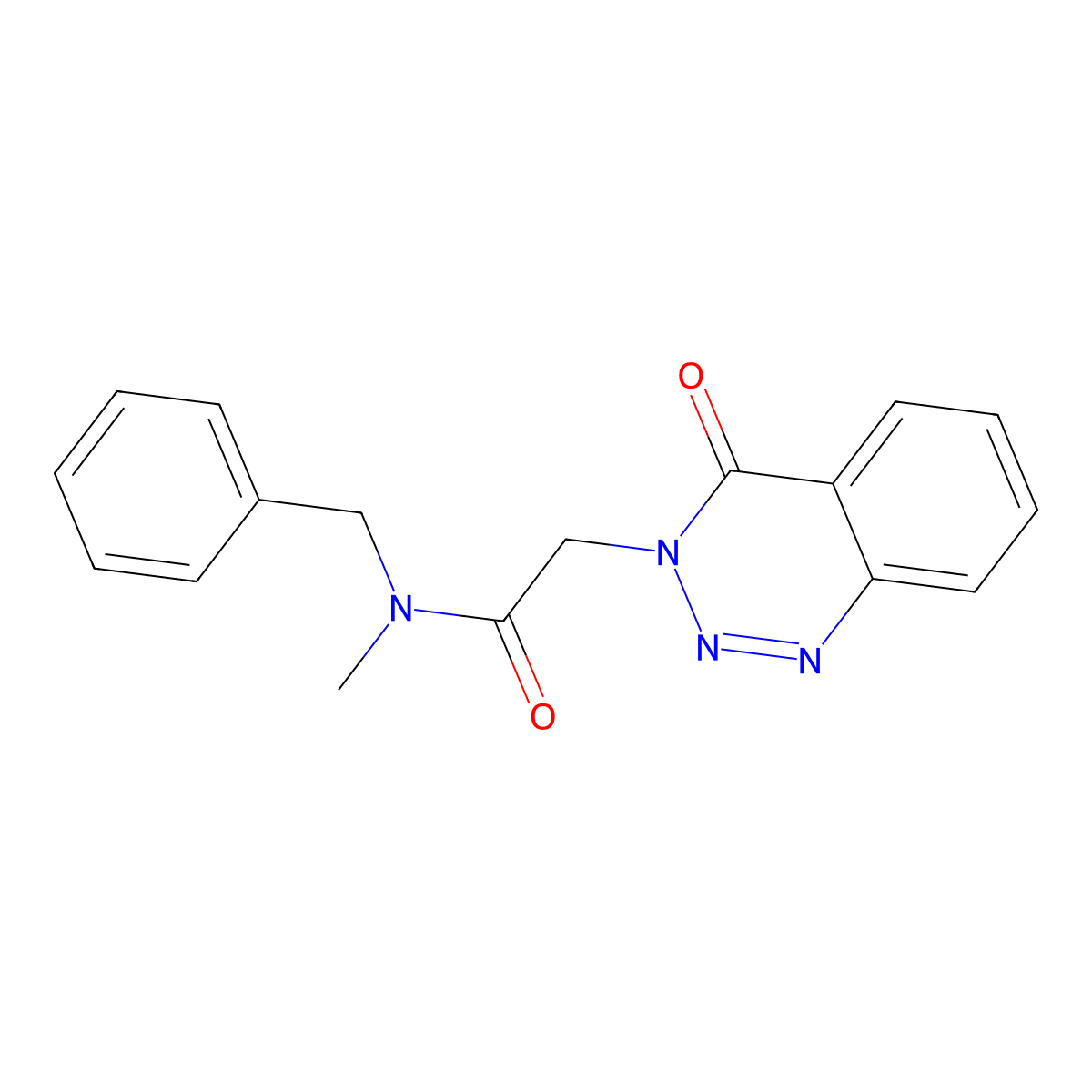 N-benzyl-N-methyl-2-(4-oxo-1,2,3-benzotriazin-3(4H)-yl)acetamide molecular structure, CAS 1043204-06-3