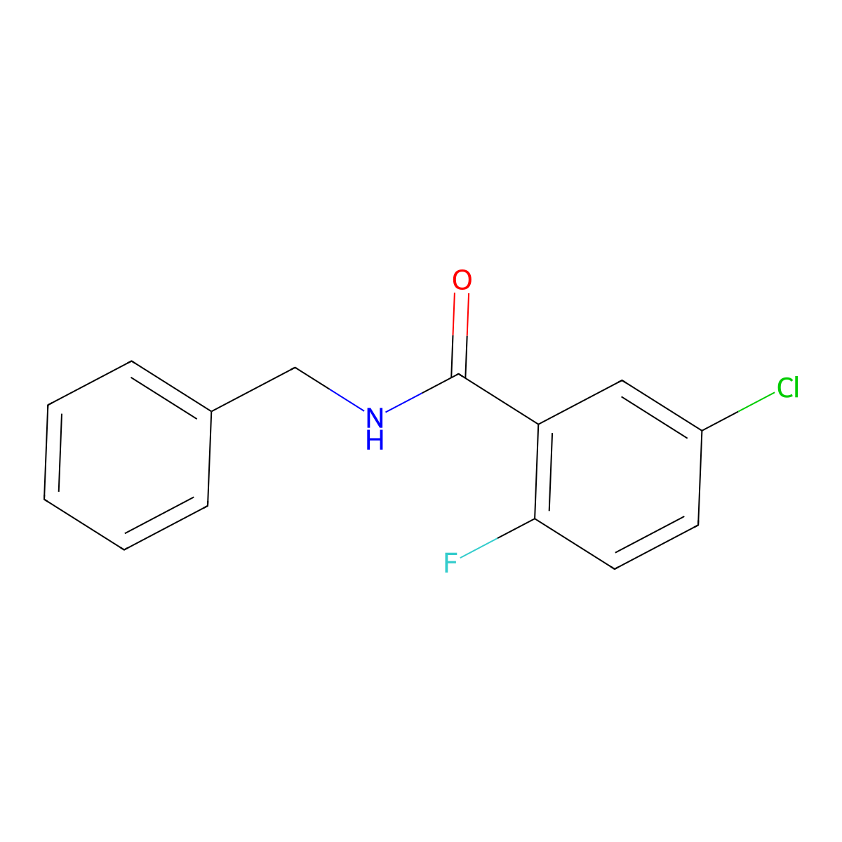 N-benzyl-5-chloro-2-fluorobenzamide molecular structure, CAS 1043232-03-6