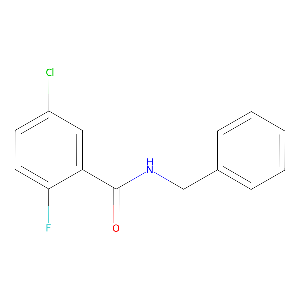 N-benzyl-5-chloro-2-fluorobenzamide molecular structure, CAS 1043232-03-6