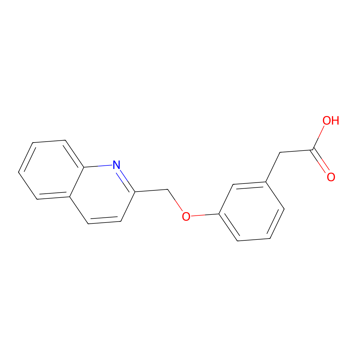 3-(2-Quinolinylmethoxy)benzeneacetic acid molecular structure, CAS 104325-55-5