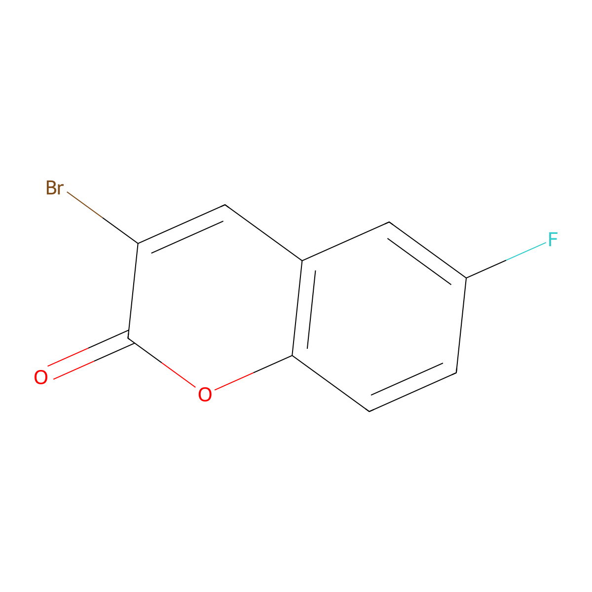 3-Bromo-6-fluoro-2H-chromen-2-one molecular structure, CAS 104325-88-4