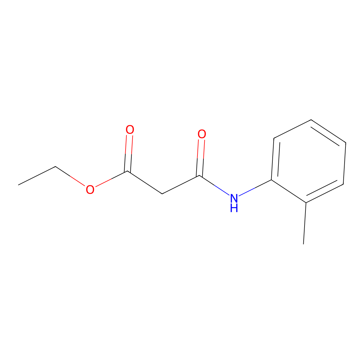 N-o-Tolyl-malonamic acid ethyl ester molecular structure, CAS 104330-53-2