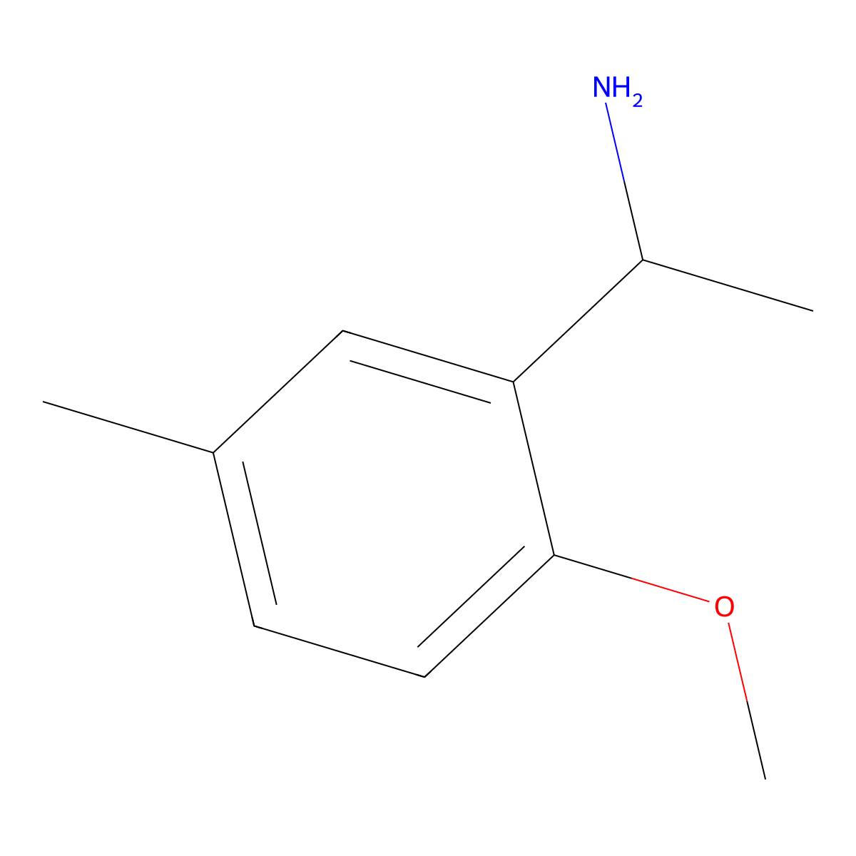 1-(2-Methoxy-5-methylphenyl)ethan-1-amine molecular structure, CAS 104338-22-9