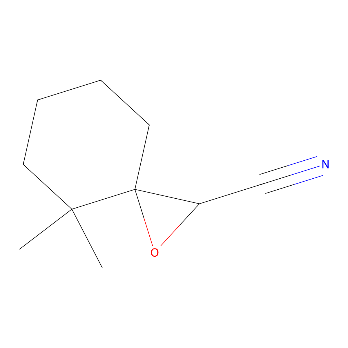 4,4-Dimethyl-1-oxaspiro[2.5]octane-2-carbonitrile molecular structure, CAS 104338-25-2