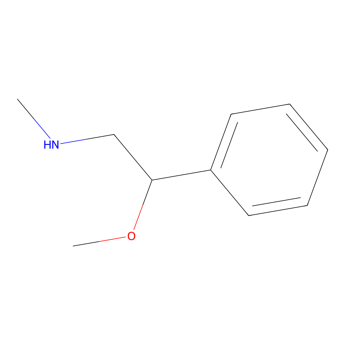 Benzeneethanamine, beta-methoxy-N-methyl- molecular structure, CAS 104338-27-4