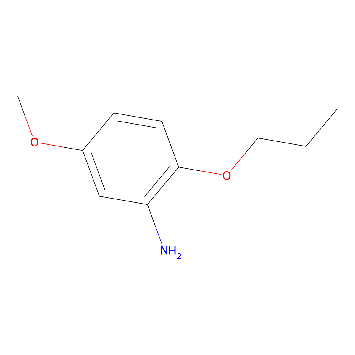 5-Methoxy-2-propoxyaniline molecular structure, CAS 104338-45-6
