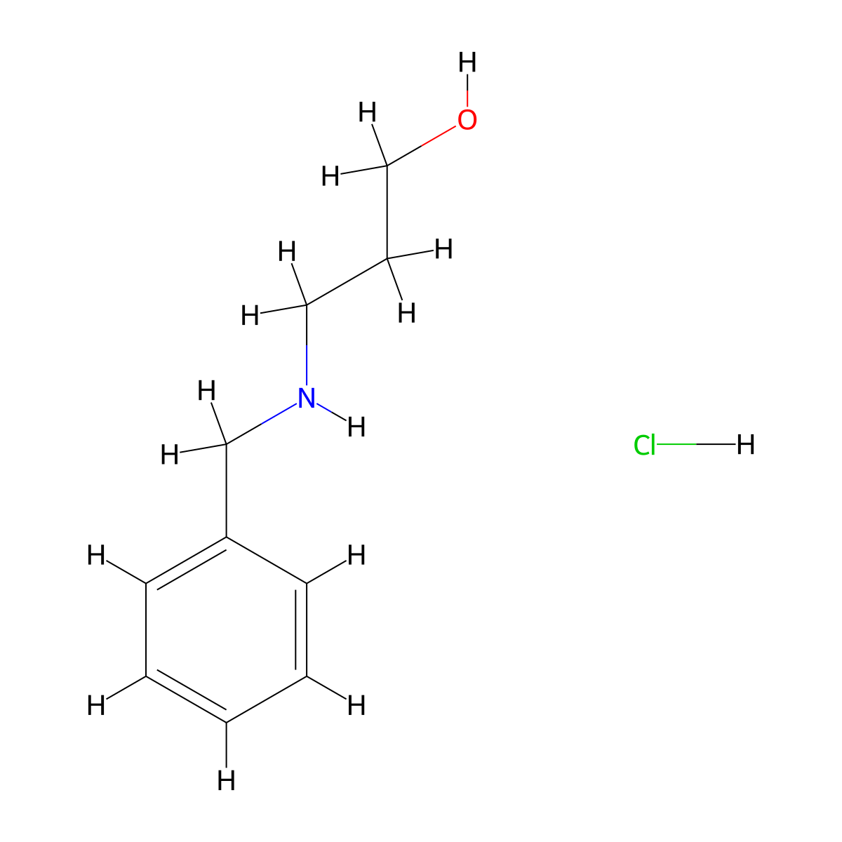 3-Benzylamino-1-propanol hydrochloride molecular structure, CAS 104338-75-2