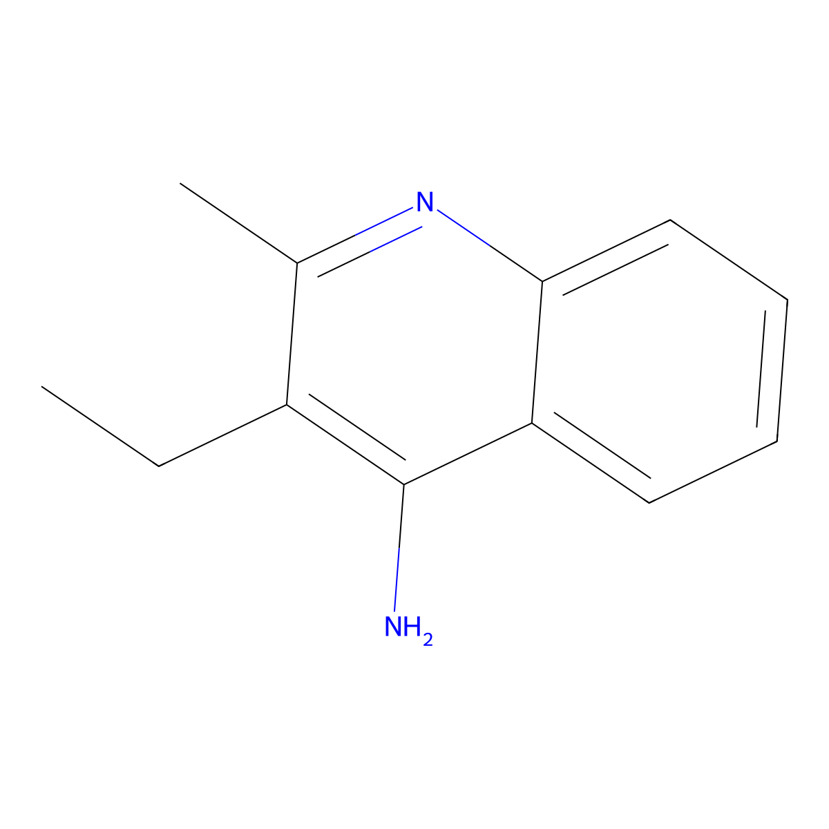 3-Ethyl-2-methylquinolin-4-amine molecular structure, CAS 104338-91-2