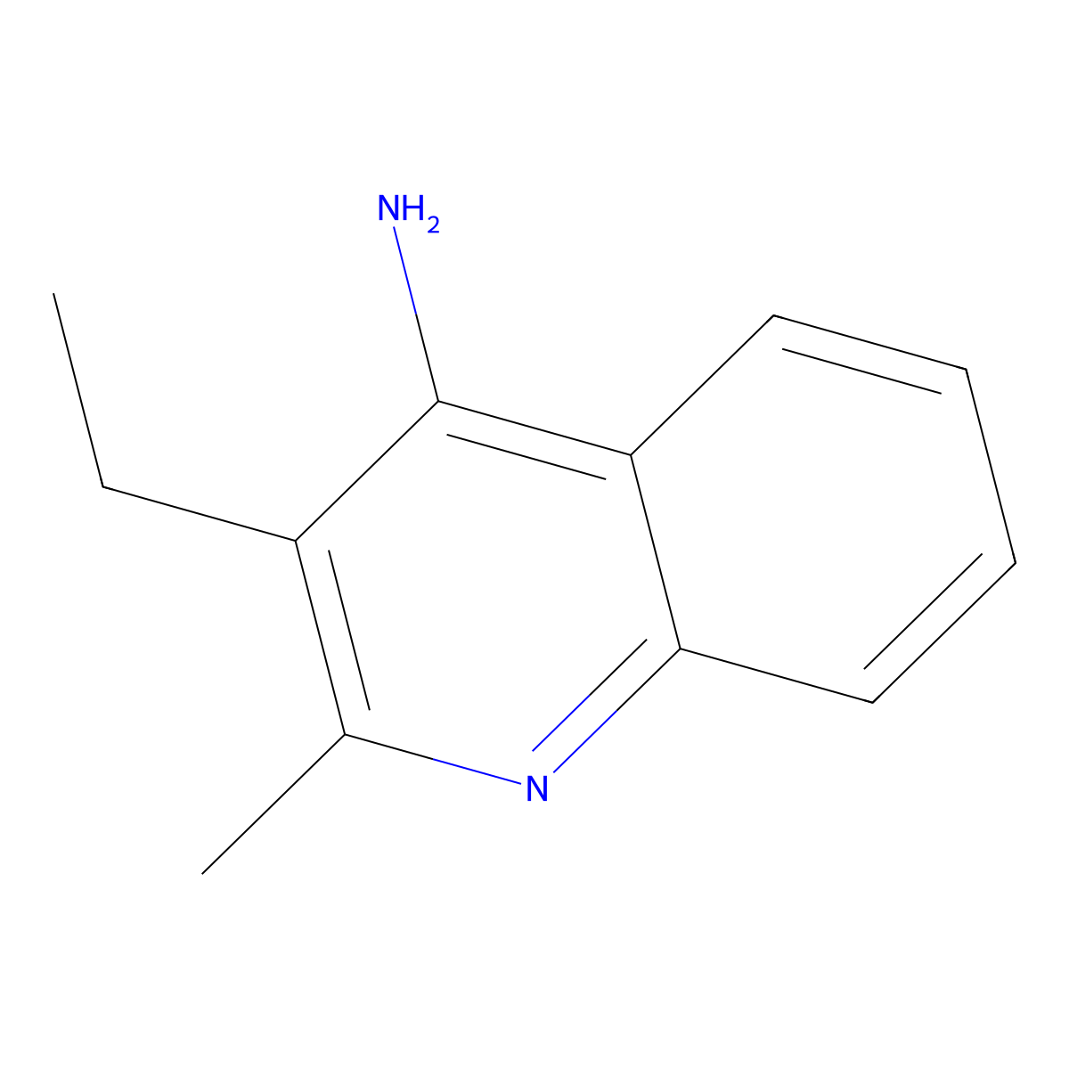 3-Ethyl-2-methylquinolin-4-amine molecular structure, CAS 104338-91-2