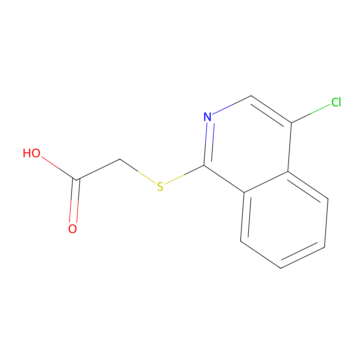 [(4-Chloroisoquinolin-1-yl)sulfanyl]acetic acid molecular structure, CAS 1043389-85-0