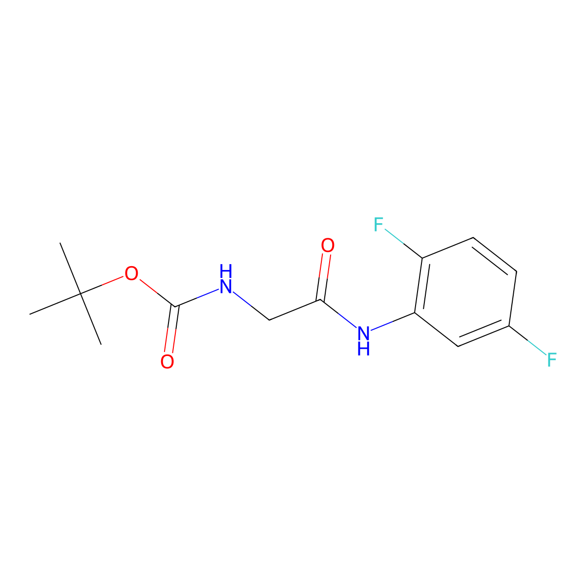 [(2,5-Difluoro-phenylcarbamoyl)-methyl]-carbamic acid tert-butyl ester molecular structure, CAS 1043390-54-0