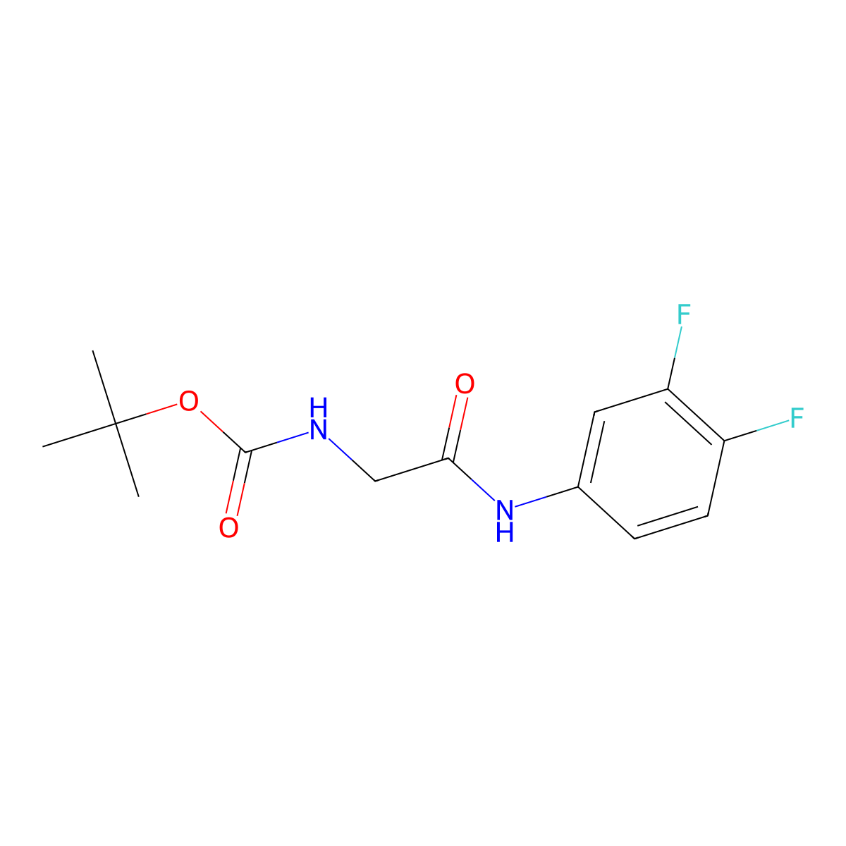 [(3,4-Difluoro-phenylcarbamoyl)-methyl]-carbamic acid tert-butyl ester molecular structure, CAS 1043391-03-2