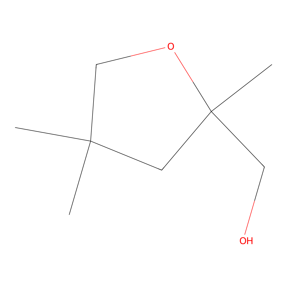 (2,4,4-Trimethyloxolan-2-yl)methanol molecular structure, CAS 10434-16-9