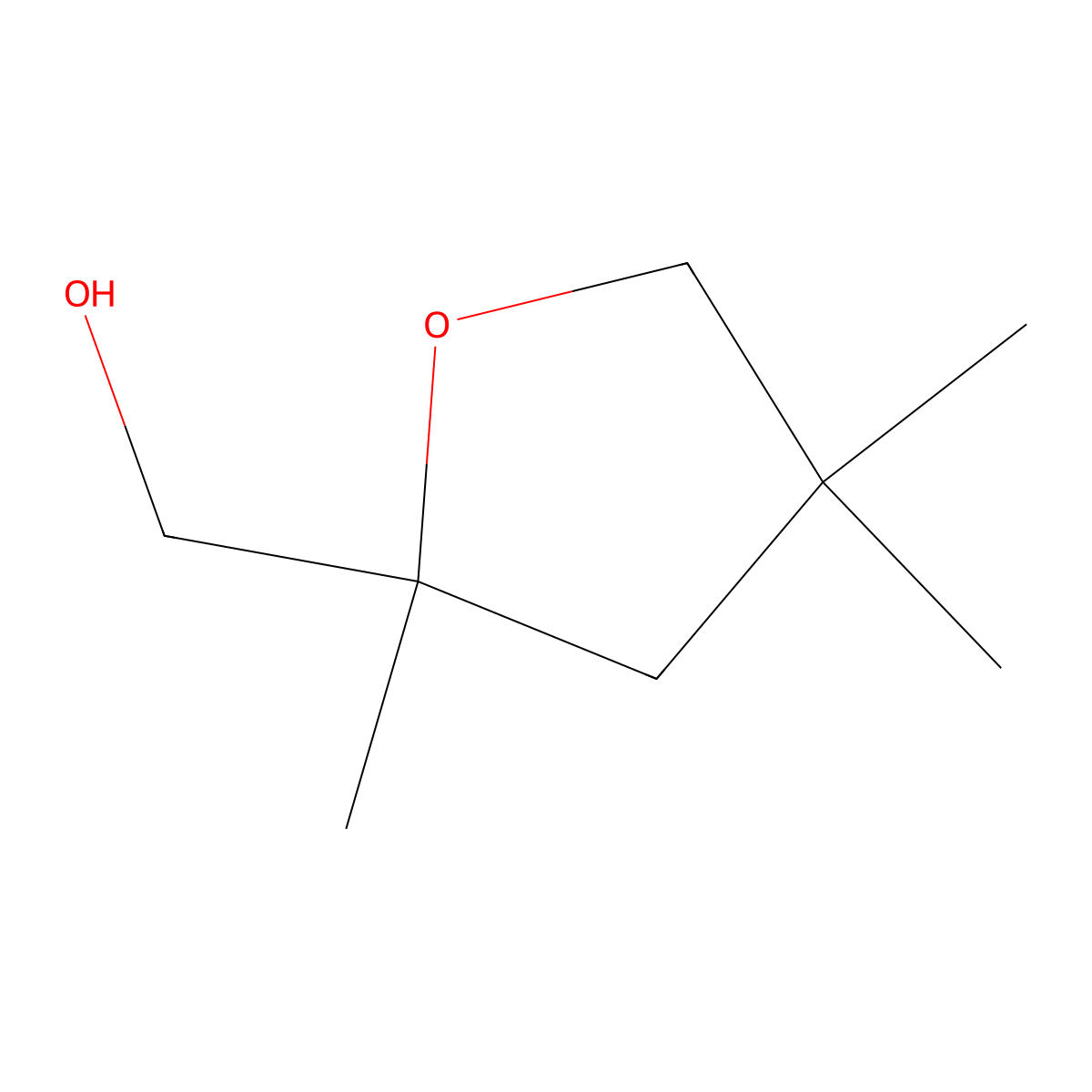 (2,4,4-Trimethyloxolan-2-yl)methanol molecular structure, CAS 10434-16-9