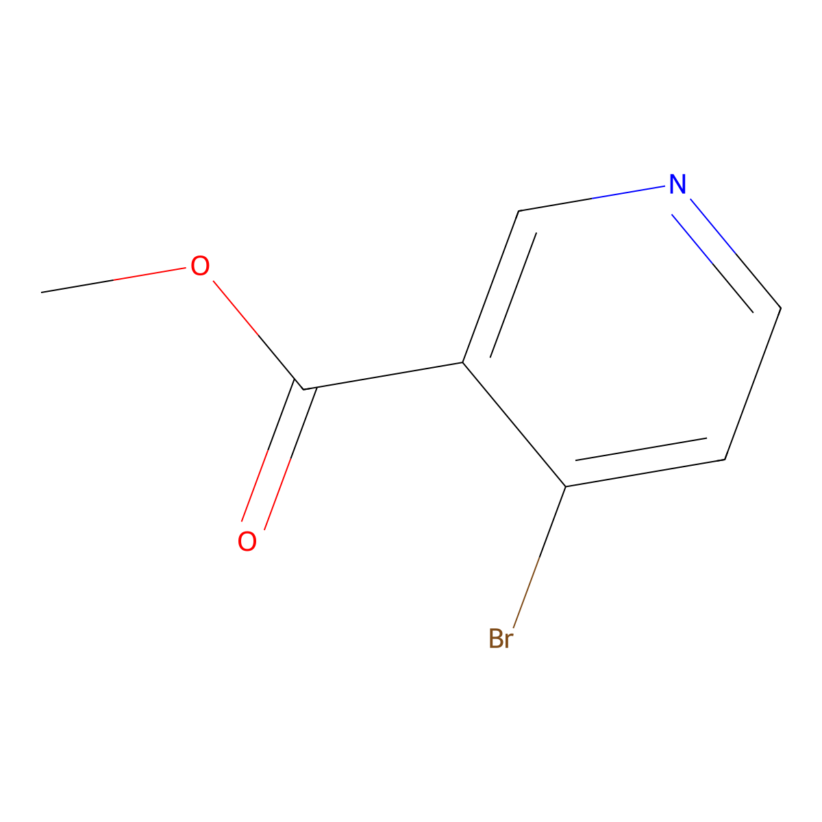 Methyl 4-bromopyridine-3-carboxylate molecular structure, CAS 1043419-29-9