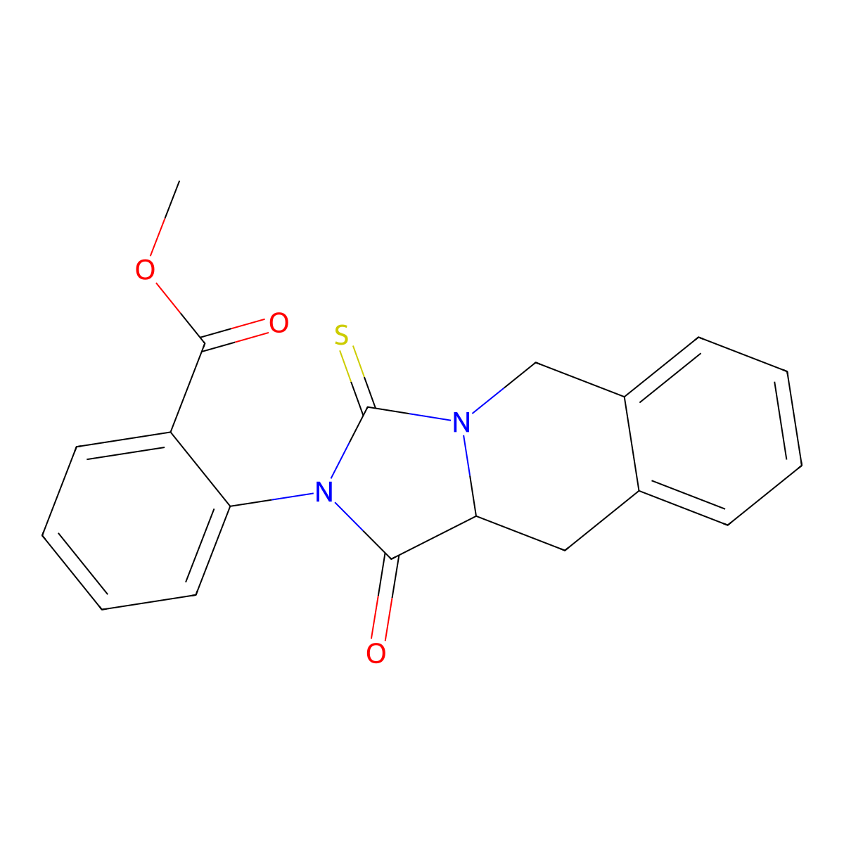 Methyl 2-[1-oxo-3-thioxo-1,5,10,10A-tetrahydroimidazo[1,5-B]isoquinolin-2(3H)-YL]benzoate molecular structure, CAS 1043424-14-1