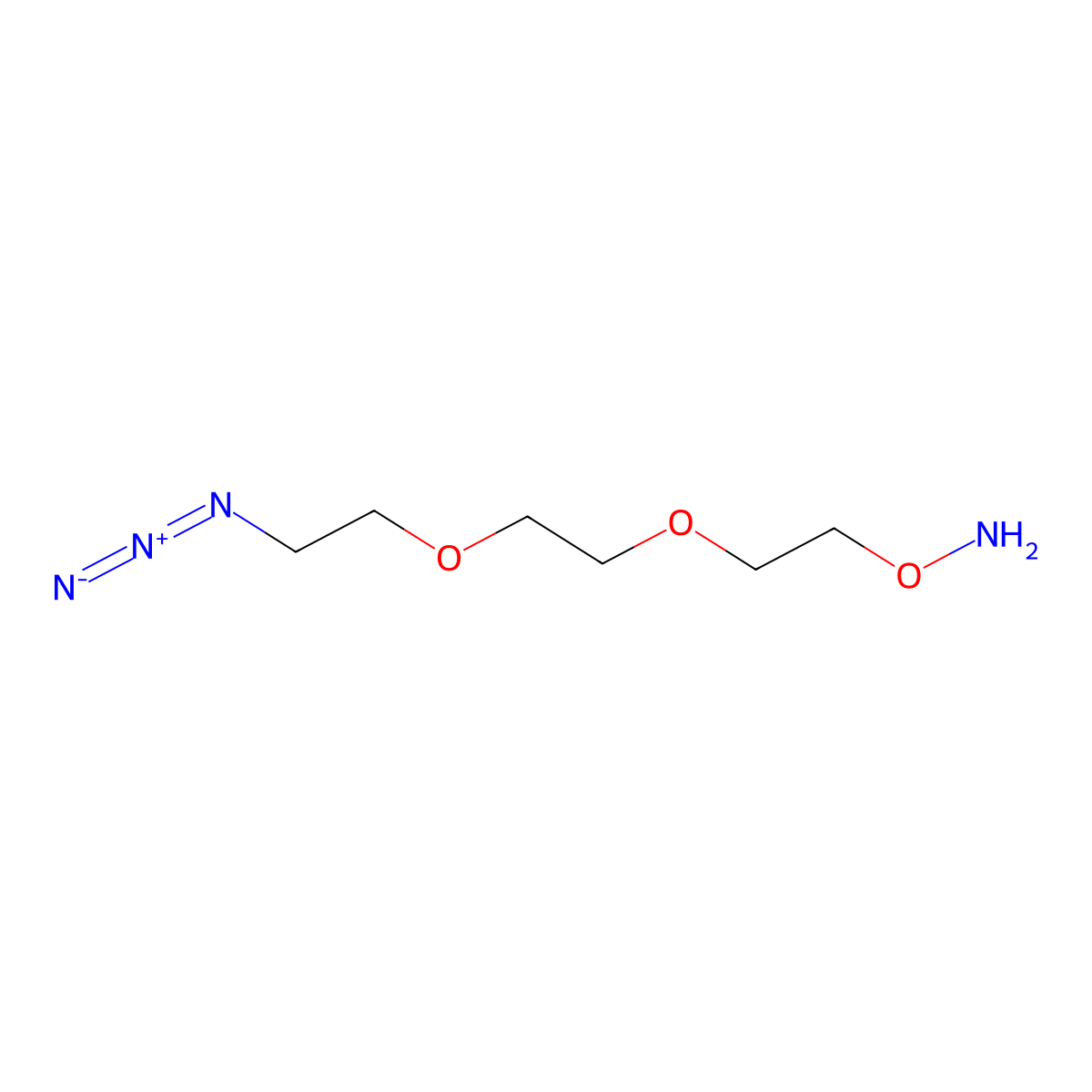 Aminooxy-PEG2-azide molecular structure, CAS 1043426-13-6