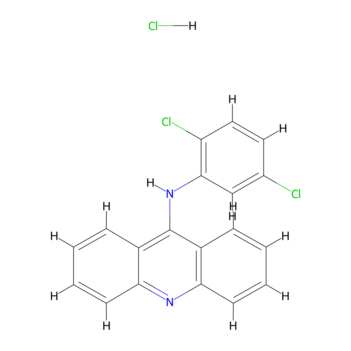 N-(2,5-dichlorophenyl)acridin-9-amine Hydrochloride molecular structure, CAS 1043431-19-1