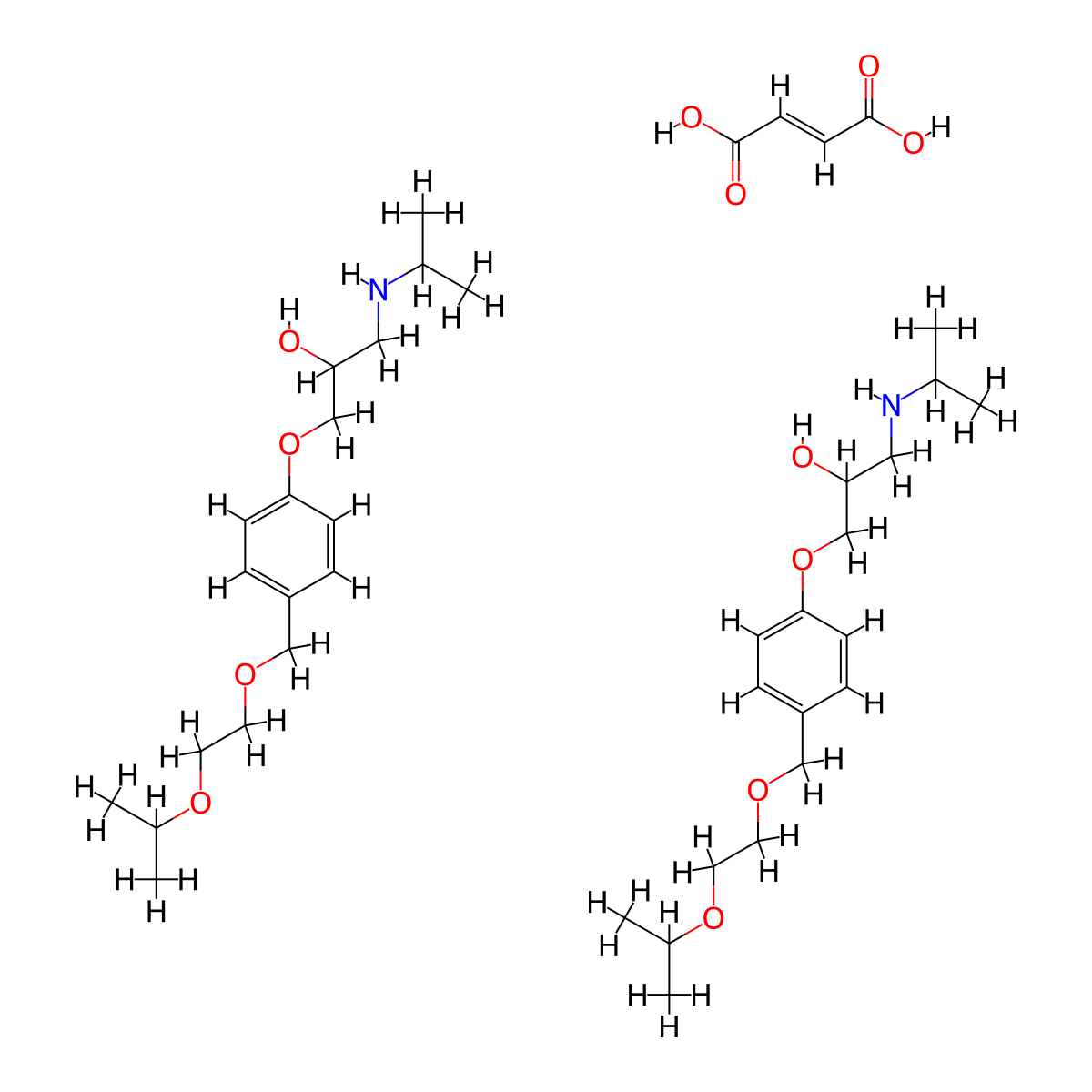Bisoprolol Fumarate molecular structure, CAS 104344-23-2