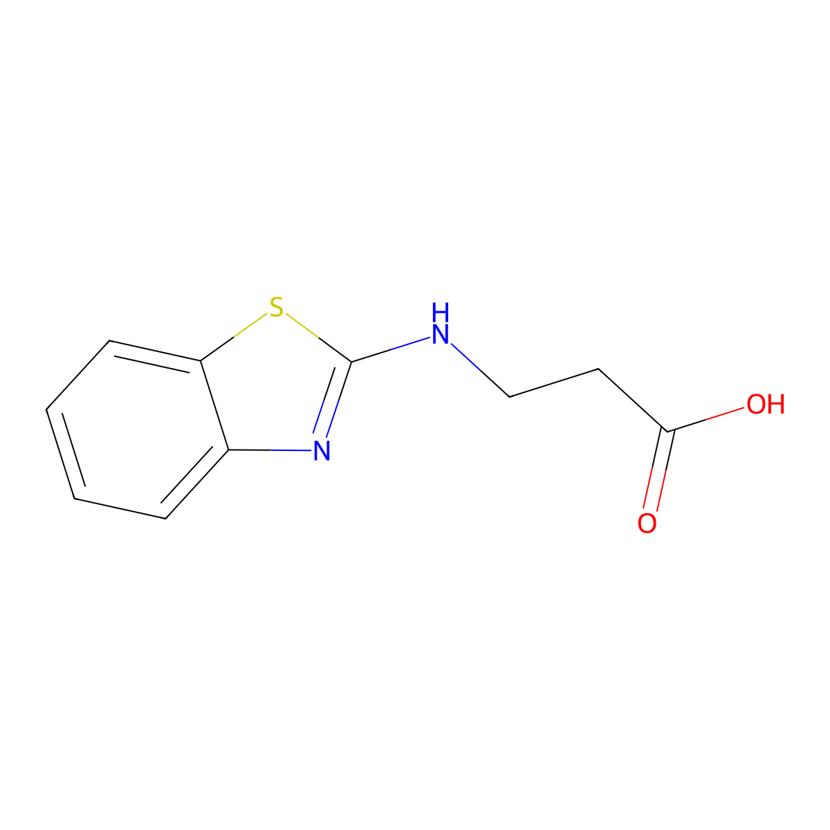 3-(Benzothiazol-2-ylamino)-propionic acid molecular structure, CAS 104344-75-4
