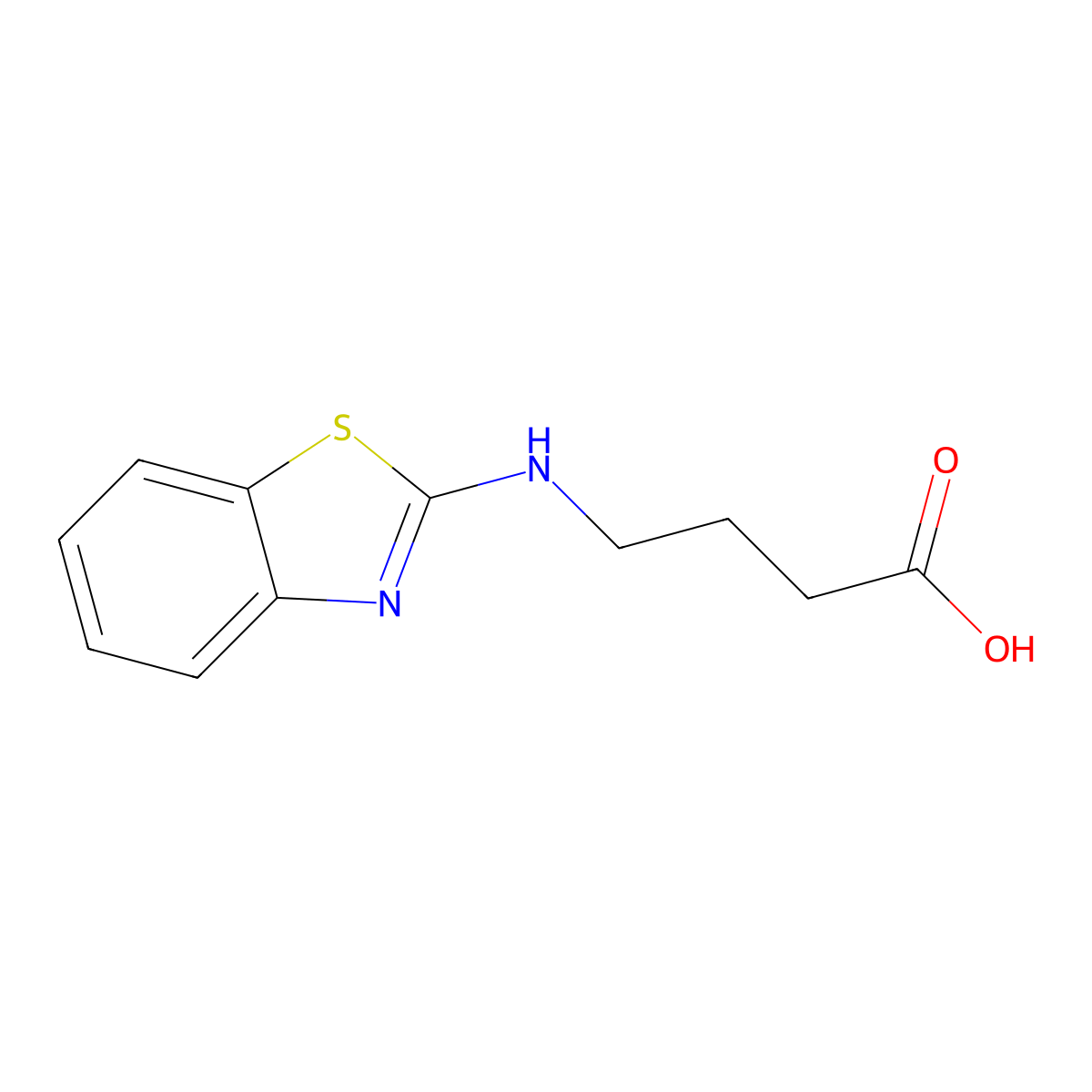4-[(1,3-Benzothiazol-2-yl)amino]butanoic acid molecular structure, CAS 104344-78-7