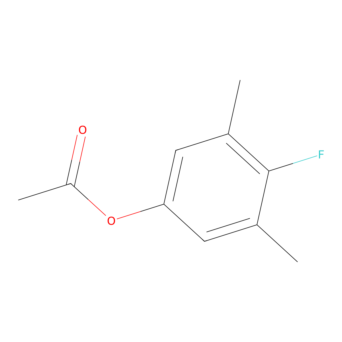 Phenol, 4-fluoro-3,5-dimethyl-, 1-acetate molecular structure, CAS 1043450-64-1