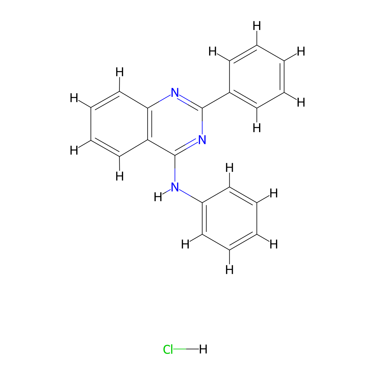 N,2-diphenylquinazolin-4-amine Hydrochloride molecular structure, CAS 1043457-74-4