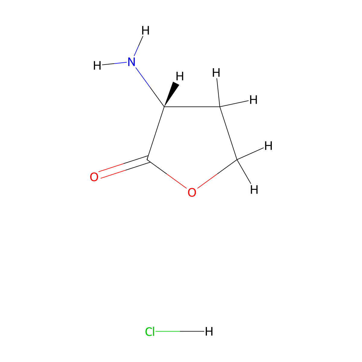 D-Homoserine Lactone hydrochloride molecular structure, CAS 104347-13-9
