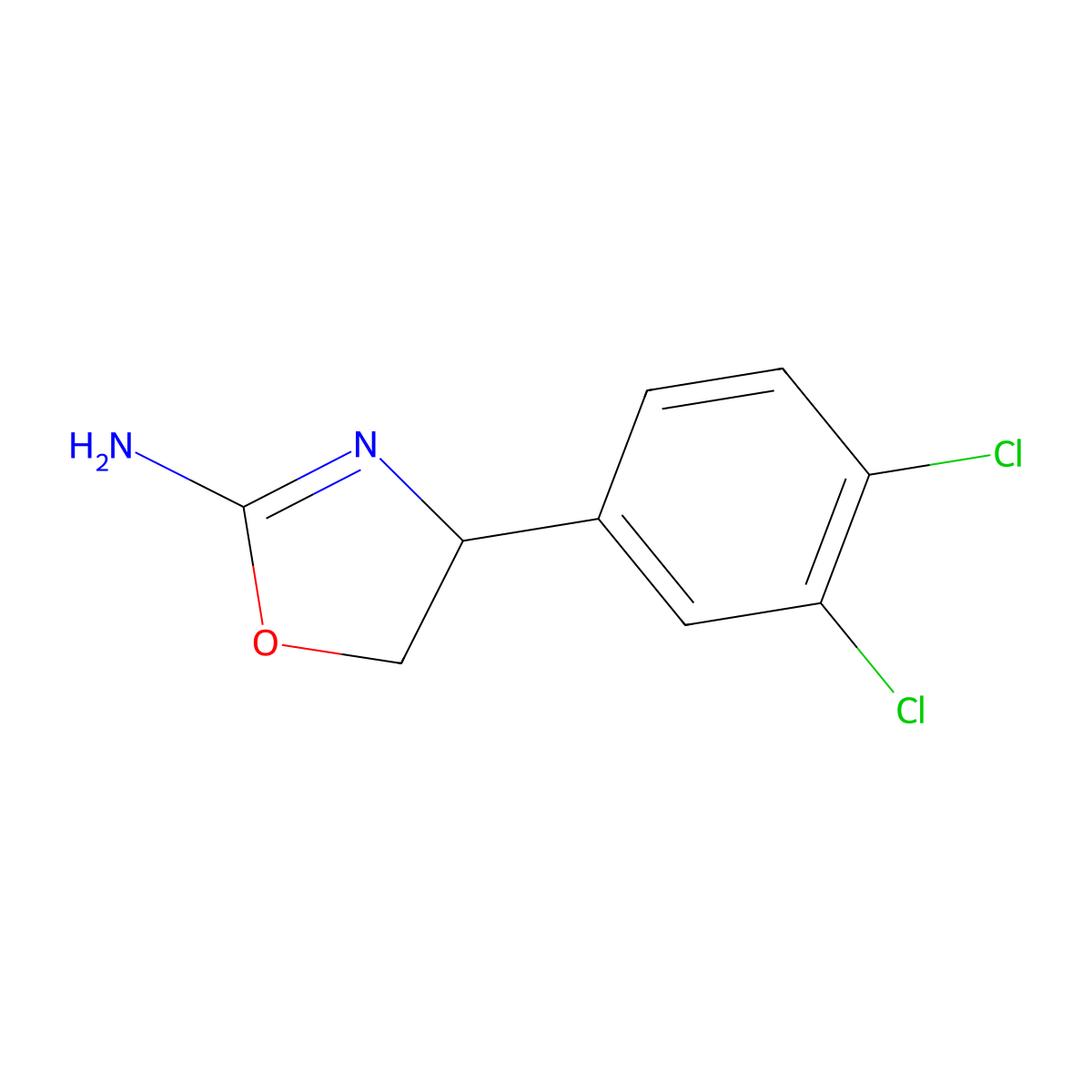 (S)-4-(3,4-Dichlorophenyl)-4,5-dihydrooxazol-2-amine molecular structure, CAS 1043491-54-8