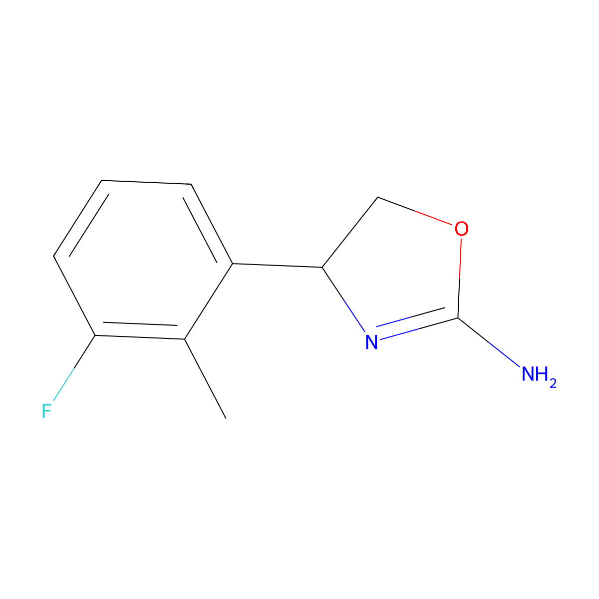 4-(3-Fluoro-2-methylphenyl)-4,5-dihydrooxazol-2-amine molecular structure, CAS 1043498-53-8