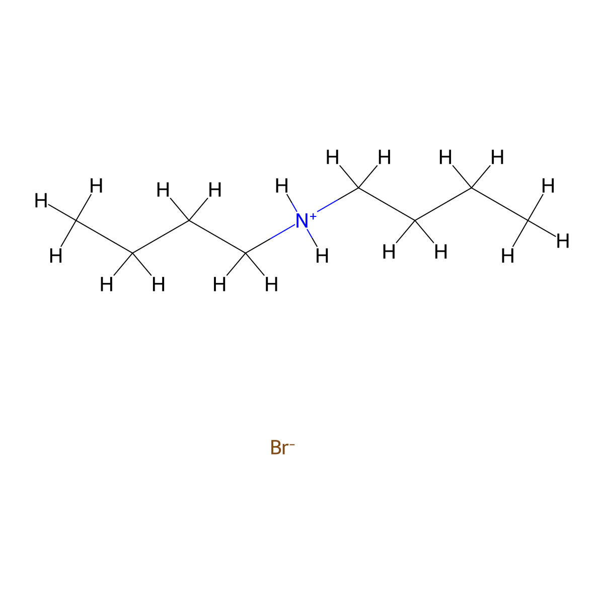Dibutylammonium bromide molecular structure, CAS 10435-44-6