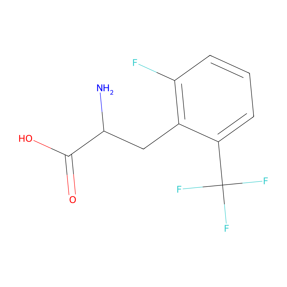 2-Fluoro-6-(trifluoromethyl)-DL-phenylalanine molecular structure, CAS 1043500-58-8