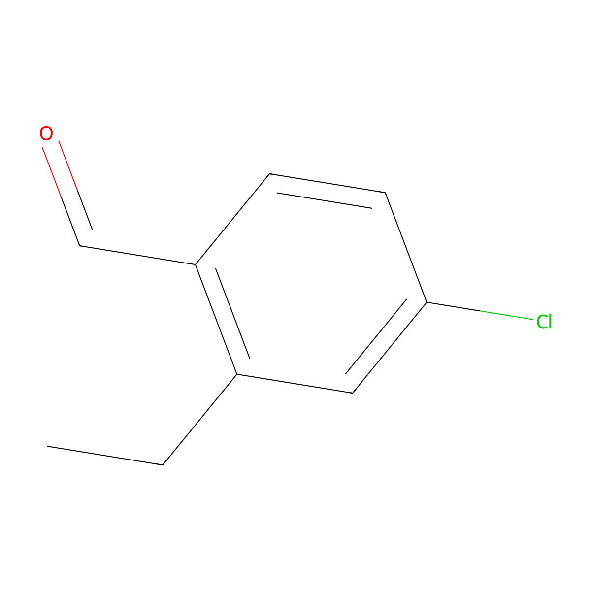 4-Chloro-2-ethyl-benzaldehyde molecular structure, CAS 1043500-82-8
