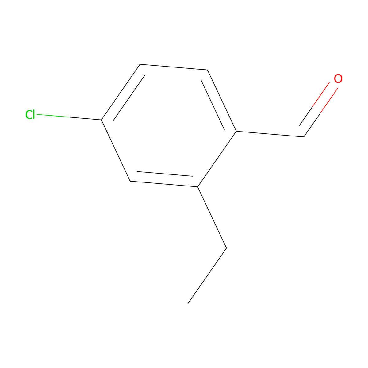 4-Chloro-2-ethyl-benzaldehyde molecular structure, CAS 1043500-82-8
