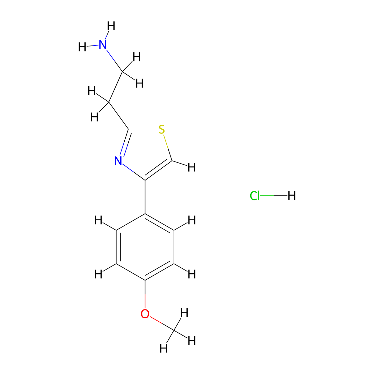 2-[4-(4-Methoxyphenyl)-1,3-thiazol-2-yl]ethan-1-amine hydrochloride molecular structure, CAS 1043503-40-7