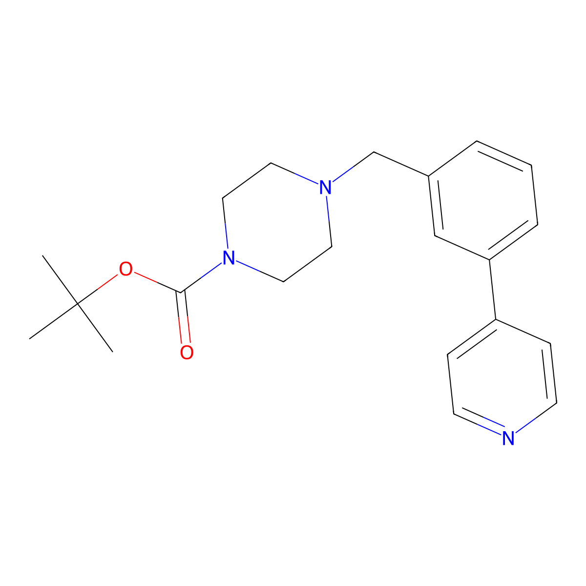 4-(3-Pyridin-4-yl-benzyl)-piperazine-1-carboxylic acid tert-butyl ester molecular structure, CAS 1043508-39-9