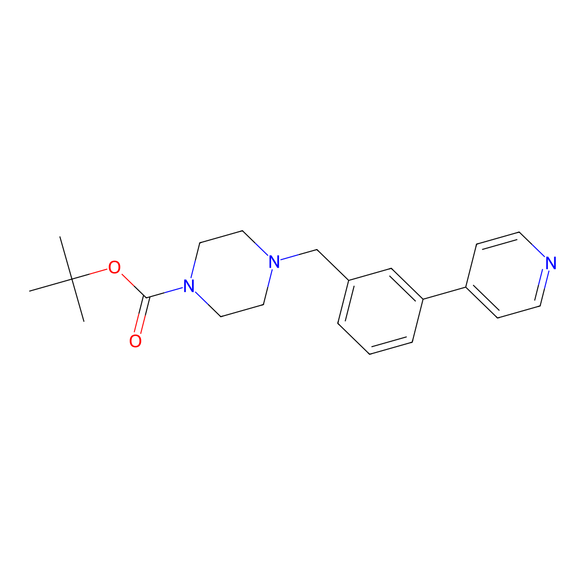4-(3-Pyridin-4-yl-benzyl)-piperazine-1-carboxylic acid tert-butyl ester molecular structure, CAS 1043508-39-9