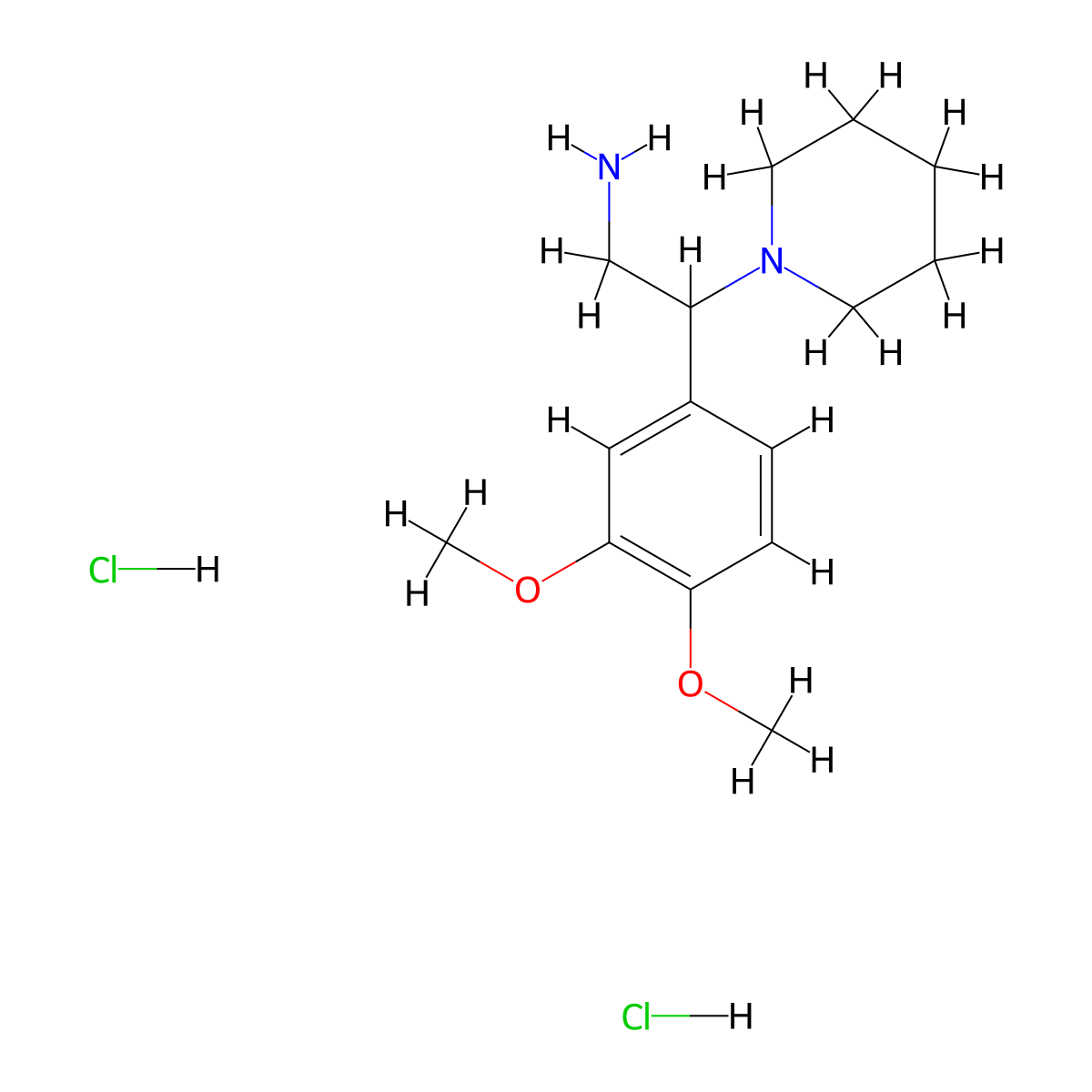 2-(3,4-Dimethoxy-phenyl)-2-piperidin-1-YL-ethylamine dihydrochloride molecular structure, CAS 1043512-12-4