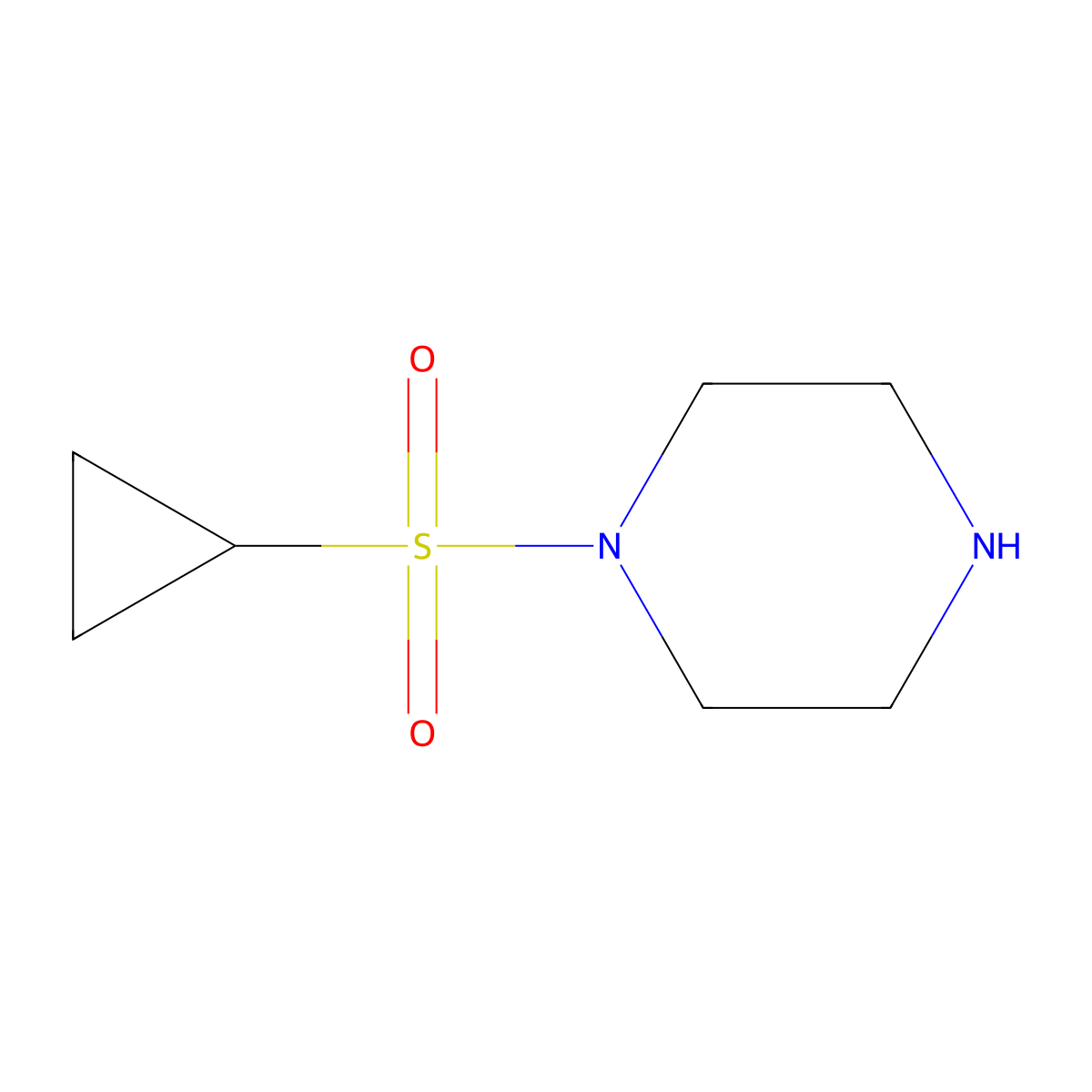 1-(Cyclopropylsulfonyl)piperazine molecular structure, CAS 1043529-57-2