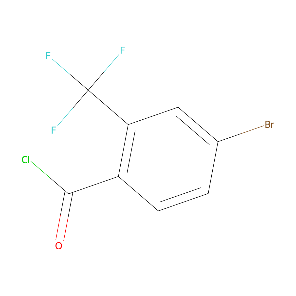 4-Bromo-2-(trifluoromethyl)benzoyl Chloride molecular structure, CAS 104356-17-4