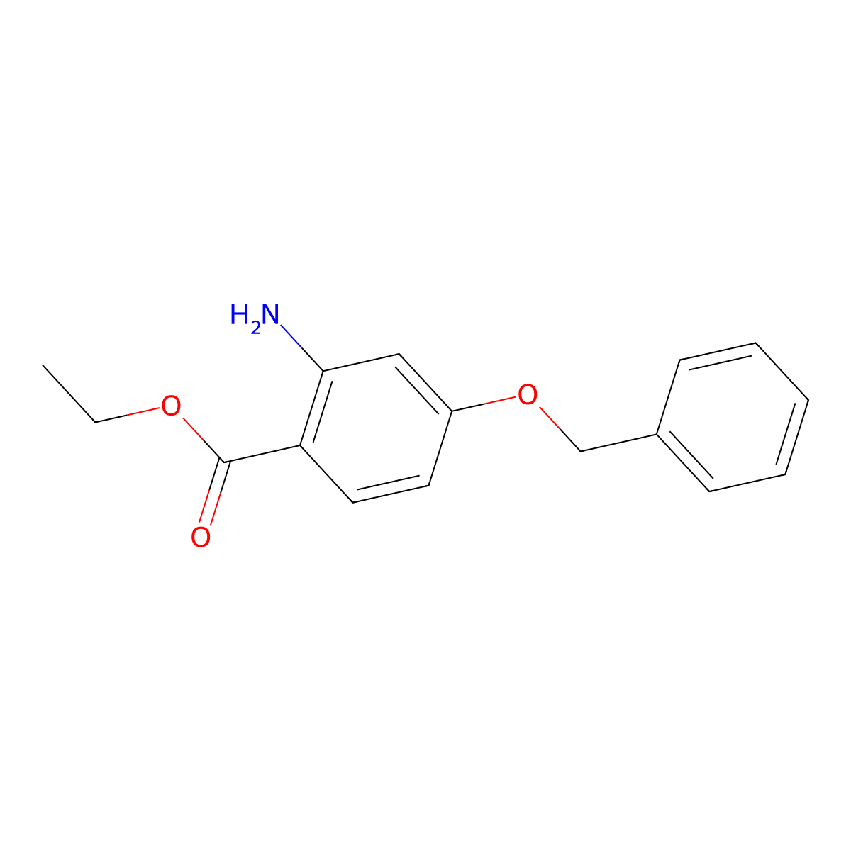 Ethyl 2-amino-4-(benzyloxy)benzoate molecular structure, CAS 104356-29-8