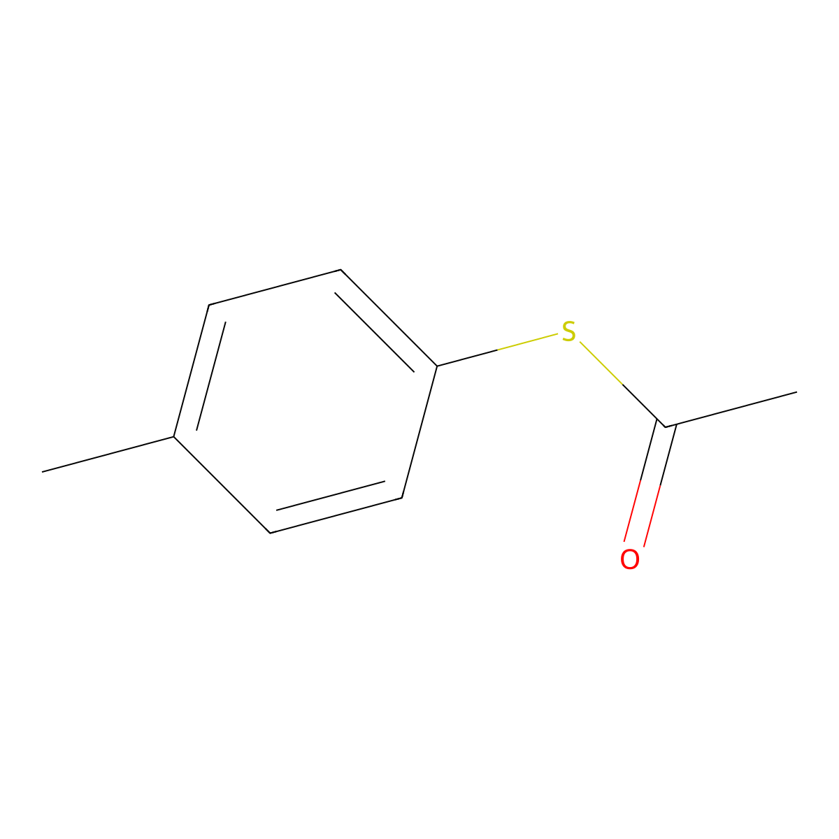 S-(4-Methylphenyl) ethanethioate molecular structure, CAS 10436-83-6