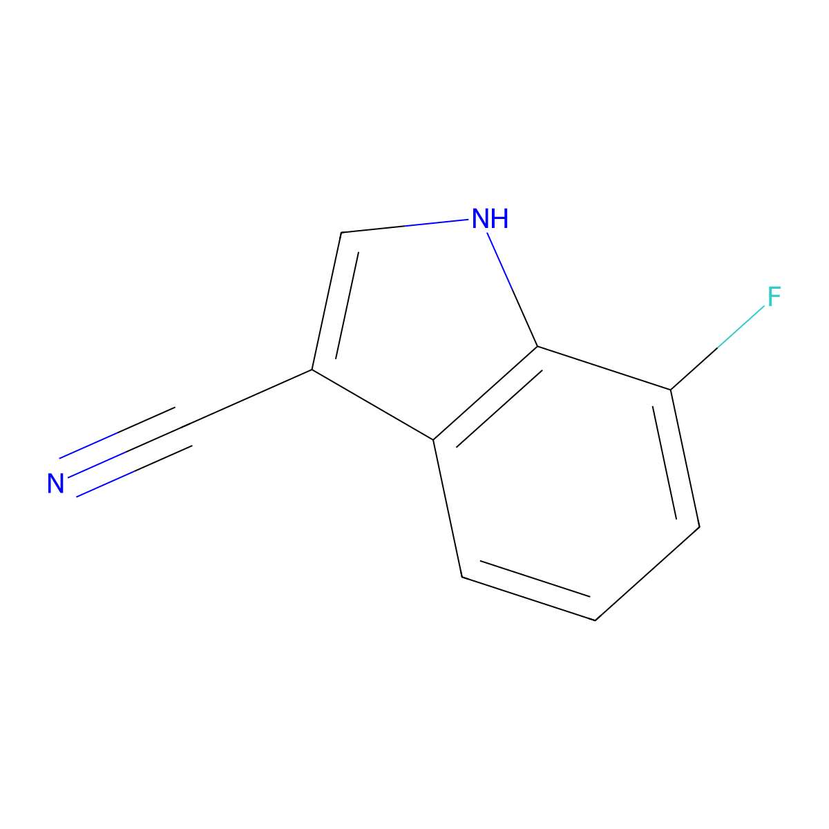 7-Fluoro-1H-indole-3-carbonitrile molecular structure, CAS 1043601-55-3